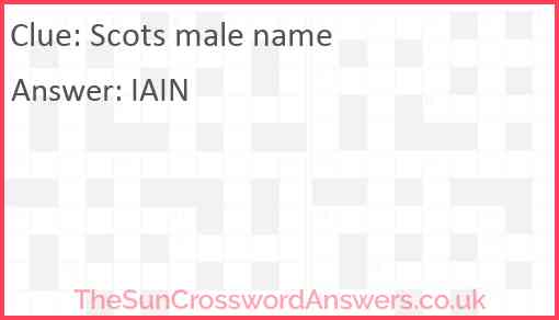 Scots male name Answer