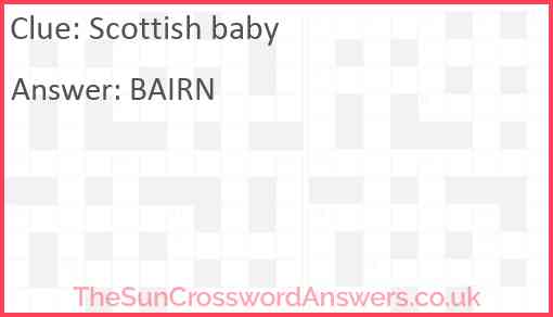 Scottish baby Answer