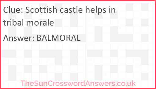 Scottish castle helps in tribal morale Answer
