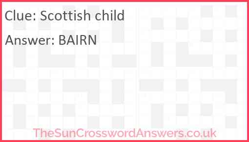 Scottish child Answer