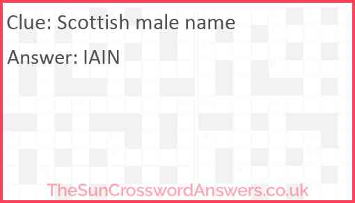 Scottish male name Answer
