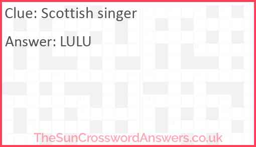 Scottish singer Answer