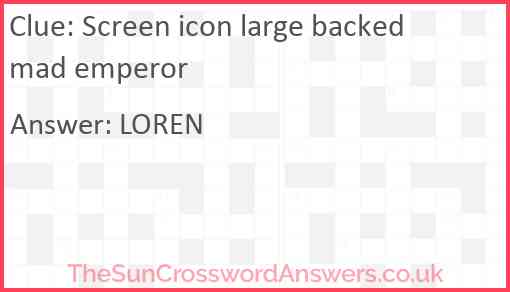 Screen icon large backed mad emperor Answer