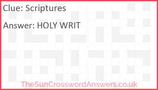 Scriptures Answer