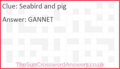 Seabird and pig Answer