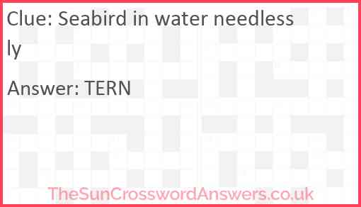 Seabird in water needlessly Answer
