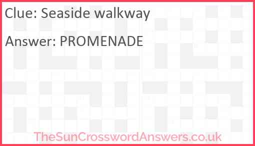 Seaside walkway Answer