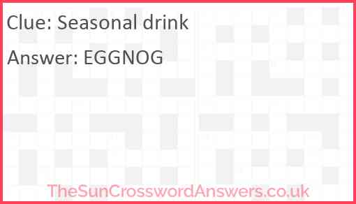 Seasonal drink Answer