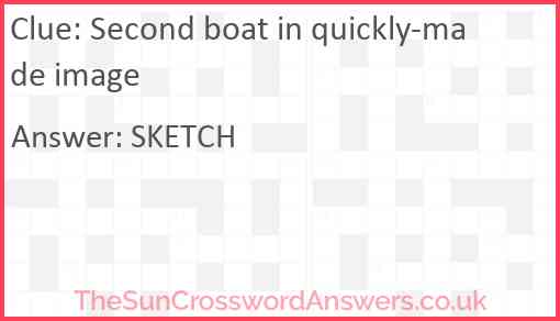 Second boat in quickly-made image Answer