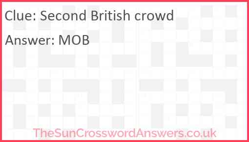 Second British crowd Answer