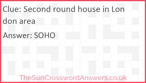 Second round house in London area Answer