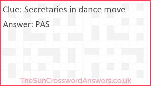 Secretaries in dance move Answer