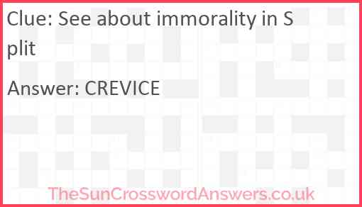 See about immorality in Split Answer