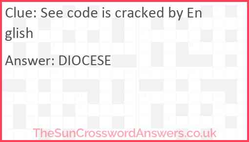 See code is cracked by English Answer