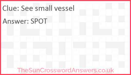 See small vessel Answer