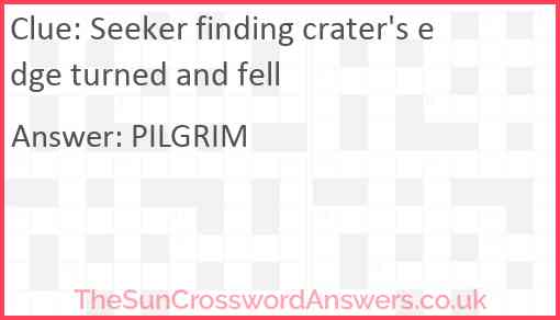 Seeker finding crater's edge turned and fell Answer