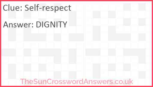 Self-respect Answer