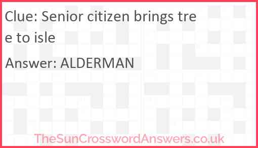 Senior citizen brings tree to isle Answer