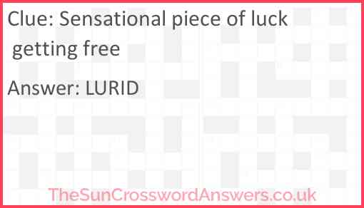 Sensational piece of luck getting free Answer