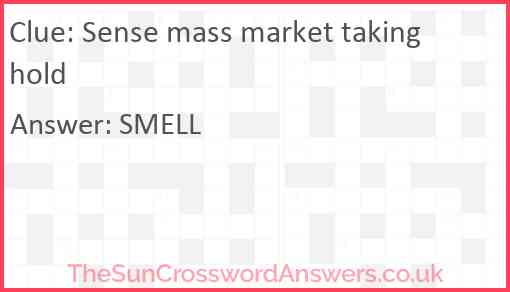 Sense mass market taking hold Answer