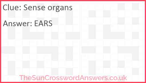 Sense organs Answer
