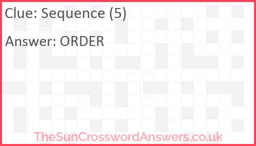 Sequence (5) Answer
