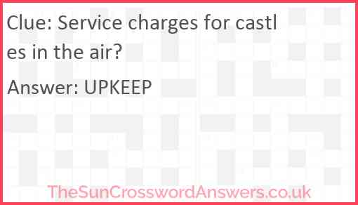 Service charges for castles in the air? Answer