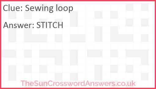 Sewing loop Answer