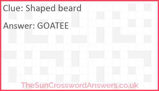 Shaped beard Answer