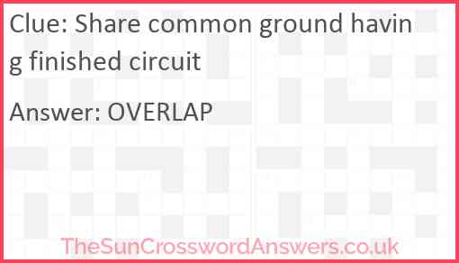 Share common ground having finished circuit Answer