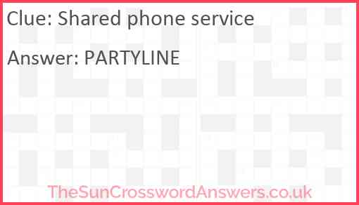 Shared phone service Answer