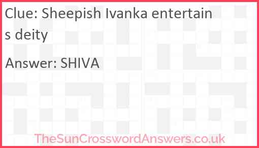 Sheepish Ivanka entertains deity Answer