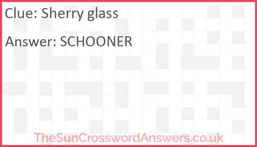 Sherry glass Answer