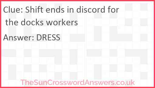 Shift ends in discord for the docks workers Answer