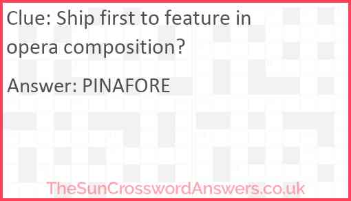 Ship first to feature in opera composition? Answer