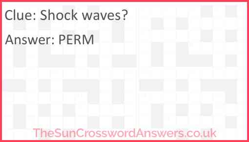 Shock waves? Answer
