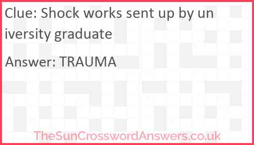 Shock works sent up by university graduate Answer