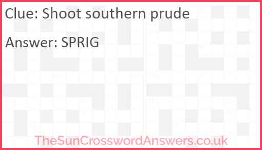 Shoot southern prude Answer