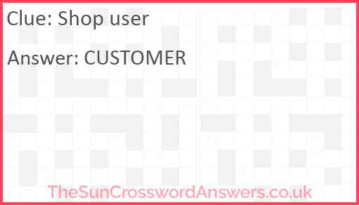 Shop user Answer