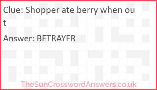 Shopper ate berry when out Answer
