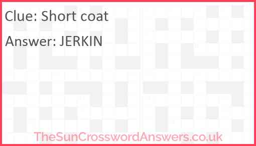 Short coat Answer