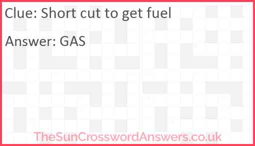 Short cut to get fuel Answer
