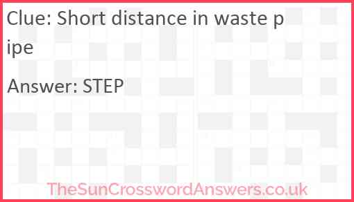 Short distance in waste pipe Answer