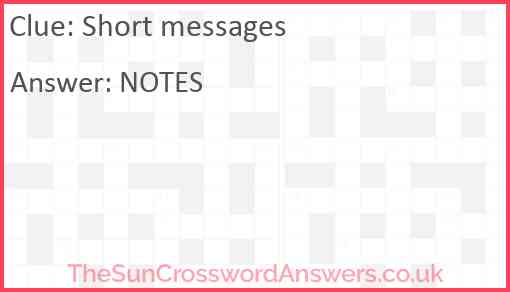 Short messages Answer