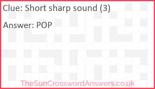 Short sharp sound (3) Answer