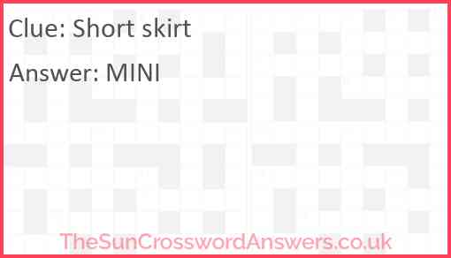 Short skirt Answer