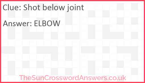 Shot below joint Answer