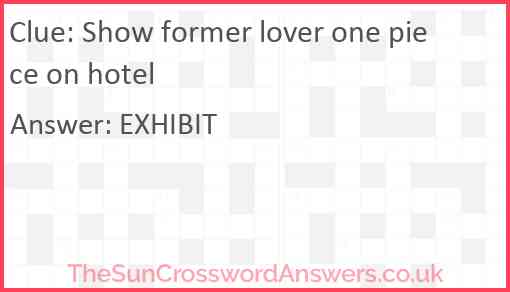 Show former lover one piece on hotel Answer