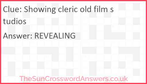 Showing cleric old film studios Answer