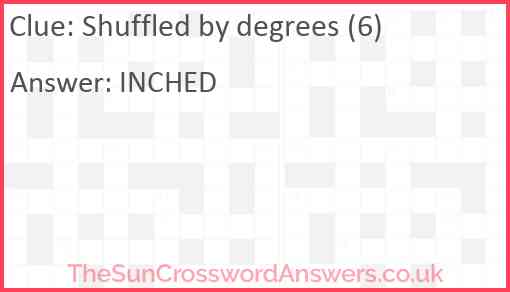 Shuffled by degrees (6) Answer